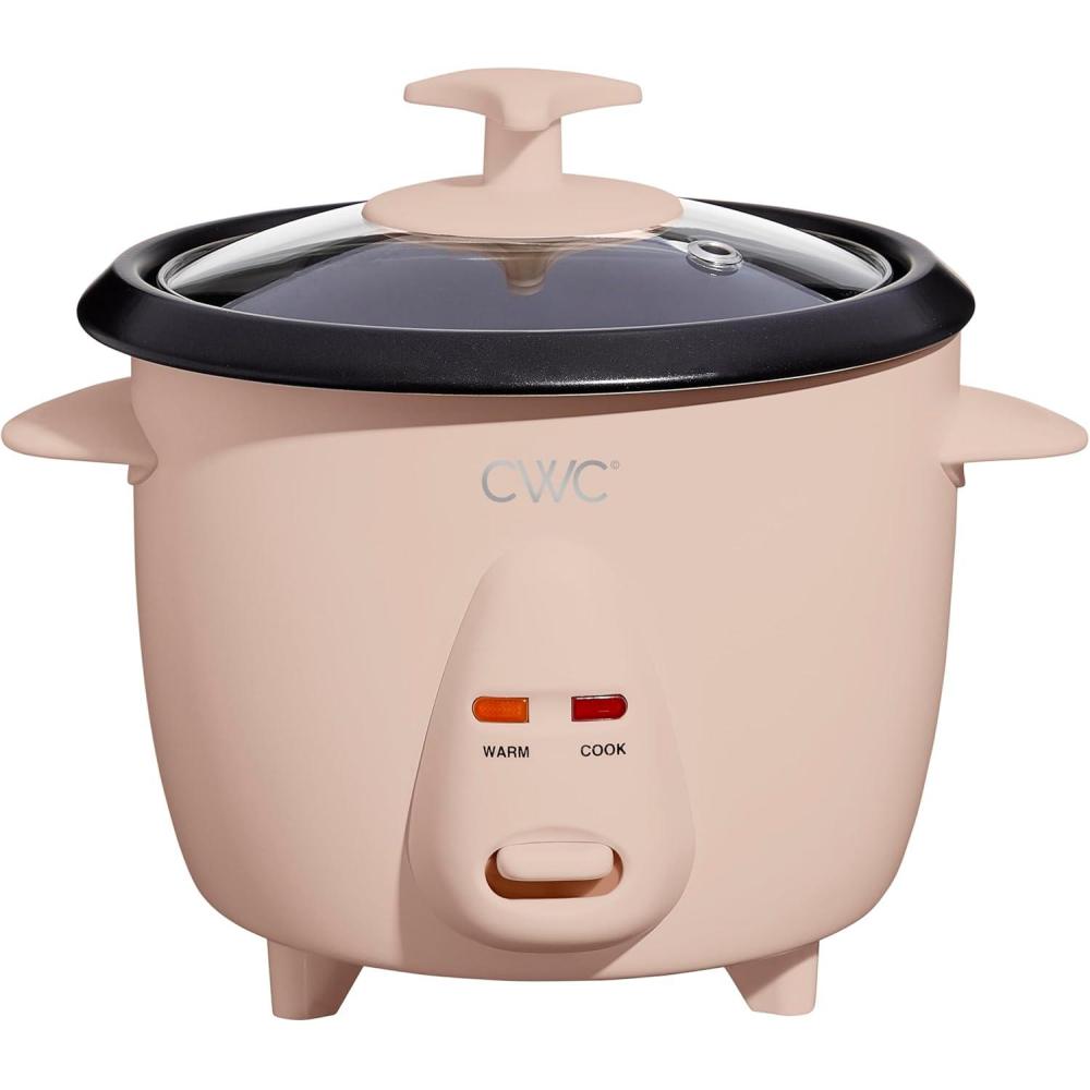 imageCOOK WITH COLOR 6 Cup Rice Cooker 300W  Effortless Cooking and Perfectly Cooks 3 Cups of Raw Rice for 6 Cups of Cooked Rice SageBlush