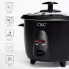 COOK WITH COLOR 6 Cup Rice Cooker 300W – Effortless Cooking and Perfectly, Cooks 3 Cups of Raw Rice for 6 Cups of Cooked Rice, Sage(Black)