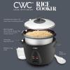COOK WITH COLOR 6 Cup Rice Cooker 300W – Effortless Cooking and Perfectly, Cooks 3 Cups of Raw Rice for 6 Cups of Cooked Rice, Sage(Black)