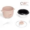 COOK WITH COLOR 6 Cup Rice Cooker 300W – Effortless Cooking and Perfectly, Cooks 3 Cups of Raw Rice for 6 Cups of Cooked Rice, Sage(Blush)