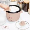 COOK WITH COLOR 6 Cup Rice Cooker 300W – Effortless Cooking and Perfectly, Cooks 3 Cups of Raw Rice for 6 Cups of Cooked Rice, Sage(Blush)