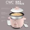 COOK WITH COLOR 6 Cup Rice Cooker 300W – Effortless Cooking and Perfectly, Cooks 3 Cups of Raw Rice for 6 Cups of Cooked Rice, Sage(Pink)