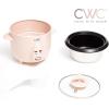 COOK WITH COLOR 6 Cup Rice Cooker 300W – Effortless Cooking and Perfectly, Cooks 3 Cups of Raw Rice for 6 Cups of Cooked Rice, Sage(Pink)