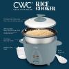 COOK WITH COLOR 6 Cup Rice Cooker 300W – Effortless Cooking and Perfectly, Cooks 3 Cups of Raw Rice for 6 Cups of Cooked Rice, Sage(Slate Blue)