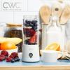 COOK WITH COLOR Mini Portable Blender – 250W Power, 12oz Capacity, Stainless Steel Blade, Wireless/USB Rechargeable, Grey(Creme)