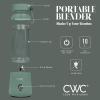 COOK WITH COLOR Mini Portable Blender – 250W Power, 12oz Capacity, Stainless Steel Blade, Wireless/USB Rechargeable, Grey(Sage)