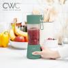 COOK WITH COLOR Mini Portable Blender – 250W Power, 12oz Capacity, Stainless Steel Blade, Wireless/USB Rechargeable, Grey(Sage)