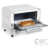 COOK WITH COLOR Mini Toaster Oven: 600W Power, Precision Timer, Auto Shutoff, and Culinary Delights Up To 450 Degrees, Grey(Cream)
