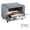 COOK WITH COLOR Mini Toaster Oven: 600W Power, Precision Timer, Auto Shutoff, and Culinary Delights Up To 450 Degrees, Grey(Grey)