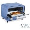 COOK WITH COLOR Mini Toaster Oven: 600W Power, Precision Timer, Auto Shutoff, and Culinary Delights Up To 450 Degrees, Grey(Navy)