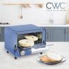 COOK WITH COLOR Mini Toaster Oven: 600W Power, Precision Timer, Auto Shutoff, and Culinary Delights Up To 450 Degrees, Grey(Navy)