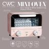 COOK WITH COLOR Mini Toaster Oven: 600W Power, Precision Timer, Auto Shutoff, and Culinary Delights Up To 450 Degrees, Grey(Pink)