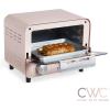 COOK WITH COLOR Mini Toaster Oven: 600W Power, Precision Timer, Auto Shutoff, and Culinary Delights Up To 450 Degrees, Grey(Pink)