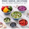 COOK WITH COLOR Stainless Steel Mixing Bowls Set – Nesting Bowls, 6 Pieces, Blue(Blue)
