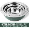 COOK WITH COLOR Stainless Steel Mixing Bowls Set – Nesting Bowls, 6 Pieces, Blue(Green)