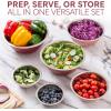 COOK WITH COLOR Stainless Steel Mixing Bowls Set – Nesting Bowls, 6 Pieces, Blue(Rose)