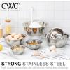 COOK WITH COLOR Stainless Steel Mixing Bowls Set – Nesting Bowls, 6 Pieces, Blue(Silver)