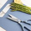 Cutting Board Set with Knives- 5 Piece Kitchen Essentials and Accessories Set with 2 Cutting Boards, Kitchen Shears, a Knife and Blade Cover (Denim Blue Speckled)