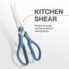 Cutting Board Set with Knives- 5 Piece Kitchen Essentials and Accessories Set with 2 Cutting Boards, Kitchen Shears, a Knife and Blade Cover (Denim Blue Speckled)