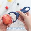 Social Chef 2-Piece Vegetable Peeler Set- Set of 2 Stainless Steel Blade Vegetable Peelers Set – Y Peeler and Swivel Peeler for Peeling Potatoes, Vegetables and Fruits (Navy)(Navy)