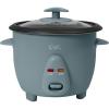COOK WITH COLOR 6 Cup Rice Cooker 300W – Effortless Cooking and Perfectly, Cooks 3 Cups of Raw Rice for 6 Cups of Cooked Rice, Sage(Slate Blue)