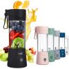 COOK WITH COLOR Mini Portable Blender – 250W Power, 12oz Capacity, Stainless Steel Blade, Wireless/USB Rechargeable, Grey(Black)