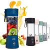 COOK WITH COLOR Mini Portable Blender – 250W Power, 12oz Capacity, Stainless Steel Blade, Wireless/USB Rechargeable, Grey(Blue)