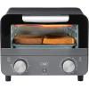 COOK WITH COLOR Mini Toaster Oven: 600W Power, Precision Timer, Auto Shutoff, and Culinary Delights Up To 450 Degrees, Grey(Grey)