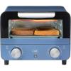 COOK WITH COLOR Mini Toaster Oven: 600W Power, Precision Timer, Auto Shutoff, and Culinary Delights Up To 450 Degrees, Grey(Navy)