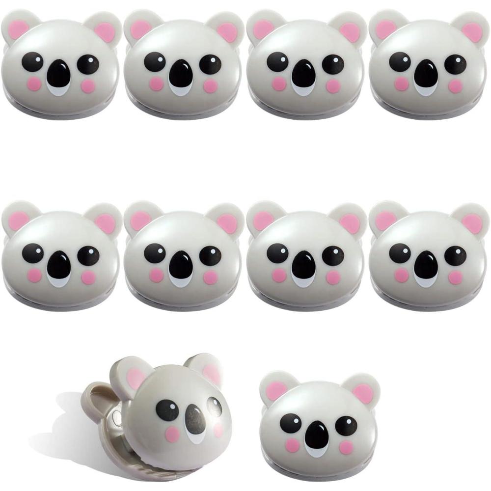 imageCOOK WITH COLOR Cute Bag Clips  10 Pc Set of Funny Chip Clips and Snack Clips  Kitchen and Food Bag Clips for Airtight Seal for Food Storage CandyKaola