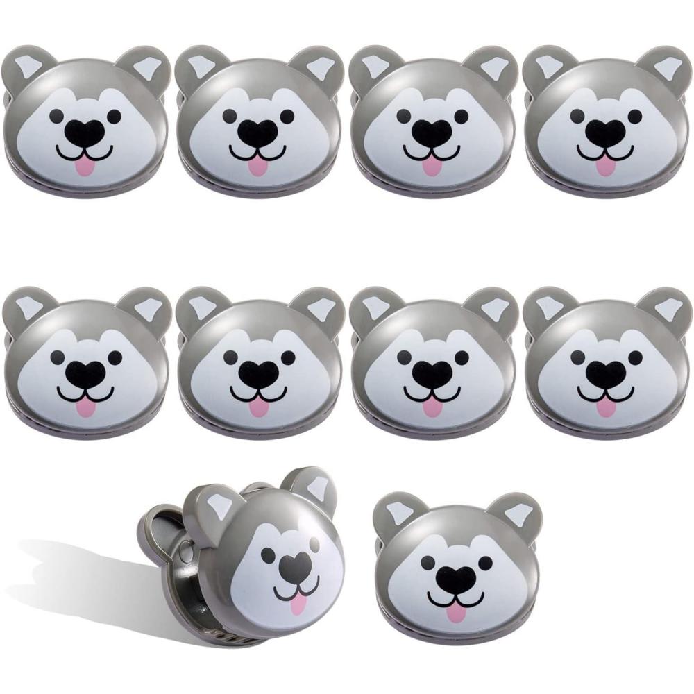 imageCOOK WITH COLOR Cute Bag Clips  10 Pc Set of Funny Chip Clips and Snack Clips  Kitchen and Food Bag Clips for Airtight Seal for Food Storage CandyWolf
