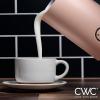 COOK WITH COLOR 4-in-1 Electric Milk Steamer and Frother – 2-Minute Heating and Frothing, Hot and Cold Foam Maker for Coffee, Latte, Cappuccino, Macchiato, Milk Warmer, Auto Shut Off, Sand(Blush)