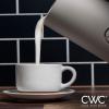 COOK WITH COLOR 4-in-1 Electric Milk Steamer and Frother – 2-Minute Heating and Frothing, Hot and Cold Foam Maker for Coffee, Latte, Cappuccino, Macchiato, Milk Warmer, Auto Shut Off, Sand(Sand)