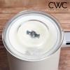 COOK WITH COLOR 4-in-1 Electric Milk Steamer and Frother – 2-Minute Heating and Frothing, Hot and Cold Foam Maker for Coffee, Latte, Cappuccino, Macchiato, Milk Warmer, Auto Shut Off, Sand(Sand)