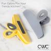 COOK WITH COLOR Bag Clips – Heavy Duty Chip Clip and Refrigerator Magnet Clips for Food Storage with Air Tight Seal Grip, Black and White, Pack of 8 Large Clips(Yellow and Grey)