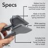 COOK WITH COLOR Bag Clips – Heavy Duty Chip Clip and Refrigerator Magnet Clips for Food Storage with Air Tight Seal Grip, Black and White, Pack of 8 Large Clips(Grey)