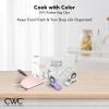 COOK WITH COLOR Bag Clips – Heavy Duty Chip Clip and Refrigerator Magnet Clips for Food Storage with Air Tight Seal Grip, Black and White, Pack of 8 Large Clips(Multi)