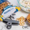 COOK WITH COLOR Bag Clips – Heavy Duty Chip Clip and Refrigerator Magnet Clips for Food Storage with Air Tight Seal Grip, Yellow and Grey, Pack of 8 Large Clips(Grey Ombre)
