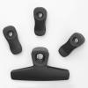 COOK WITH COLOR Bag Clips, Heavy Duty Chip Clip and Refrigerator Magnet Clips for Food Storage with Air Tight Seal Grip for Snack Bags and Food Bags (Grey, Pack of 8)(Black)