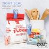 COOK WITH COLOR Bag Clips with Magnet- Food Clips for Snack and Bread Bags (Pink and Grey, Pack of 10)(Bright Colors)