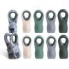 COOK WITH COLOR Bag Clips with Magnet- Food Clips for Snack and Bread Bags (Pink and Grey, Pack of 10)(Green Ombre)