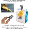 COOK WITH COLOR Bag Clips with Magnet- Food Clips for Snack and Bread Bags (Pink and Grey, Pack of 10)(Grey)