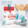 COOK WITH COLOR Bag Clips with Magnet- Food Clips for Snack and Bread Bags (Pink and Grey, Pack of 10)(Light Blue Ombre)