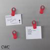 COOK WITH COLOR Bag Clips with Magnet- Food Clips for Snack and Bread Bags (Pink and Grey, Pack of 10)(Red)