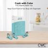 COOK WITH COLOR Bag Clips with Magnet- Food Clips for Snack and Bread Bags (Pink and Grey, Pack of 10)(Teal)