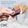 COOK WITH COLOR Bag Clips with Magnet- Food Clips for Snack and Bread Bags (Pink and Grey, Pack of 10)(Teal and Mauve)