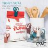 COOK WITH COLOR Bag Clips with Magnet- Food Clips for Snack and Bread Bags (Pink and Grey, Pack of 10)(Teal and Mauve)