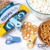 COOK WITH COLOR Bag Clips with Magnet- Food Clips for Snack and Bread Bags (Pink and Grey, Pack of 10)(Yellow and Blue)