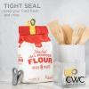 COOK WITH COLOR Bag Clips with Magnet- Food Clips for Snack and Bread Bags (Pink and Grey, Pack of 10)(Yellow and Grey)