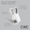 COOK WITH COLOR Bag Clips with Magnet- Food Clips for Snack and Bread Bags (Pink and Grey, Pack of 10)(Yellow and Grey)